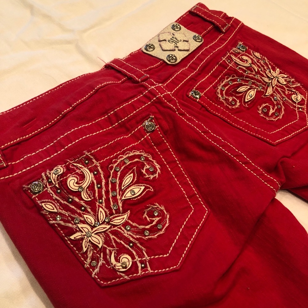 Red Miss Me Bermuda Shorts